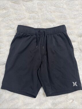 Kids 10/12 Hurley Black Athletic Drawstring Shorts